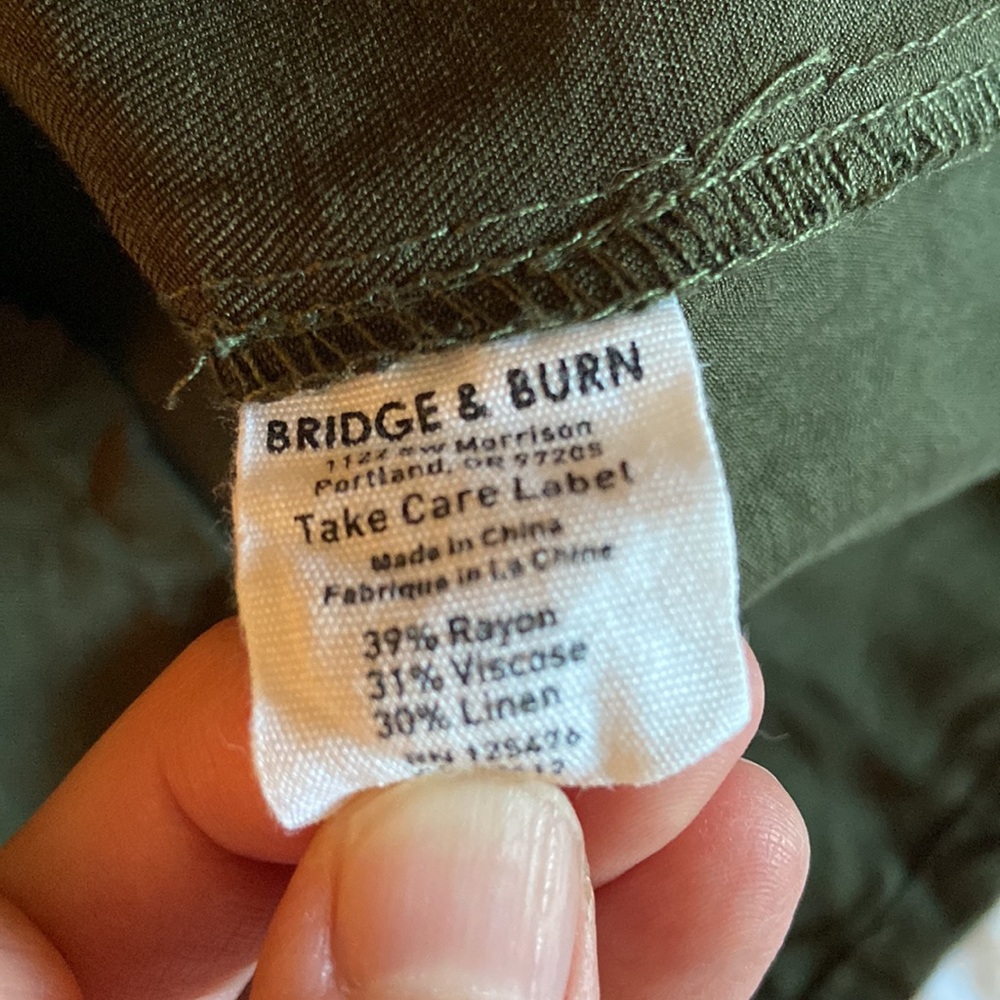 BRIDGE AND BURN GREEN DRESS WITH POCKET FRONT - Picture 7 of 7